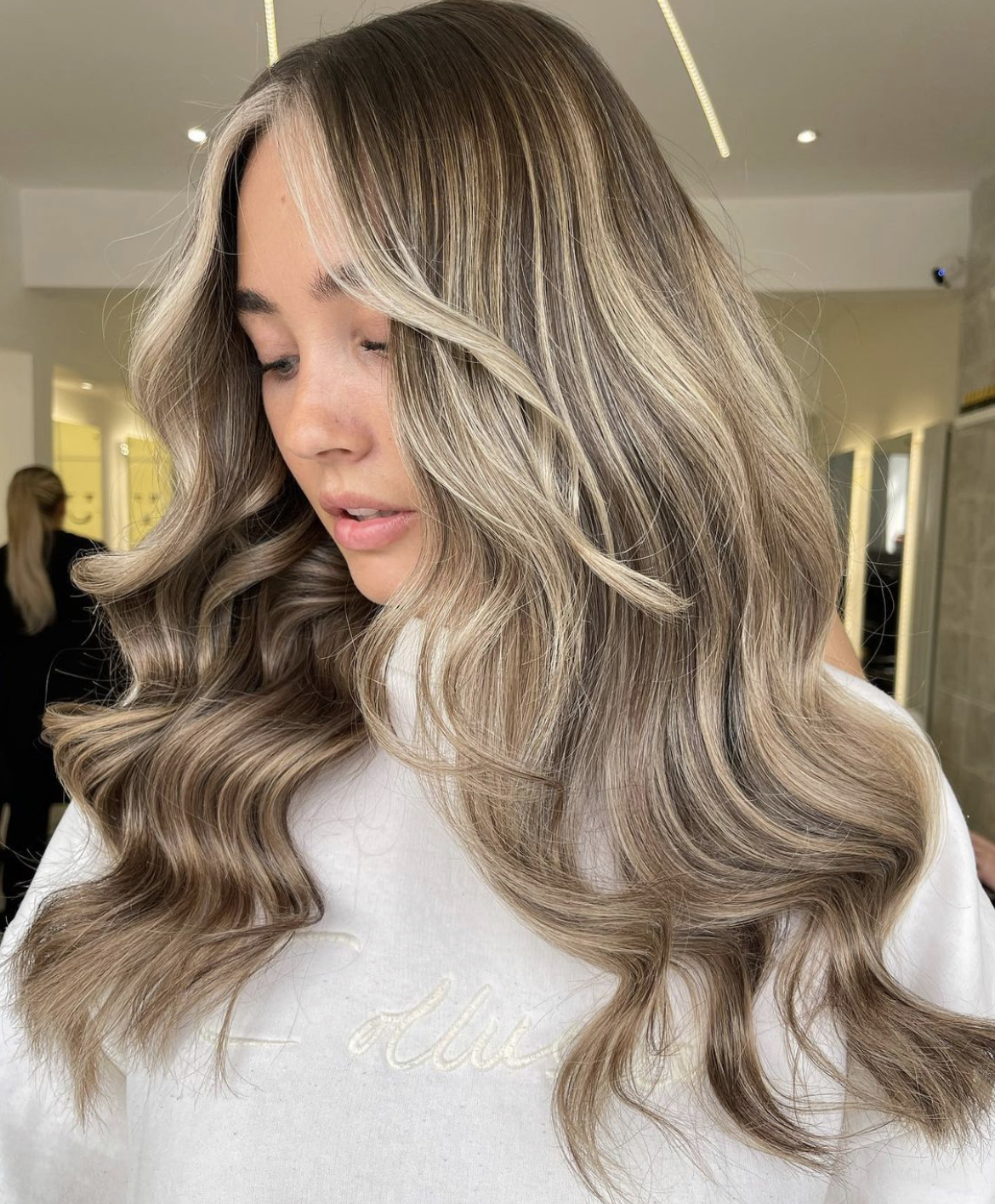 Long hair balayage