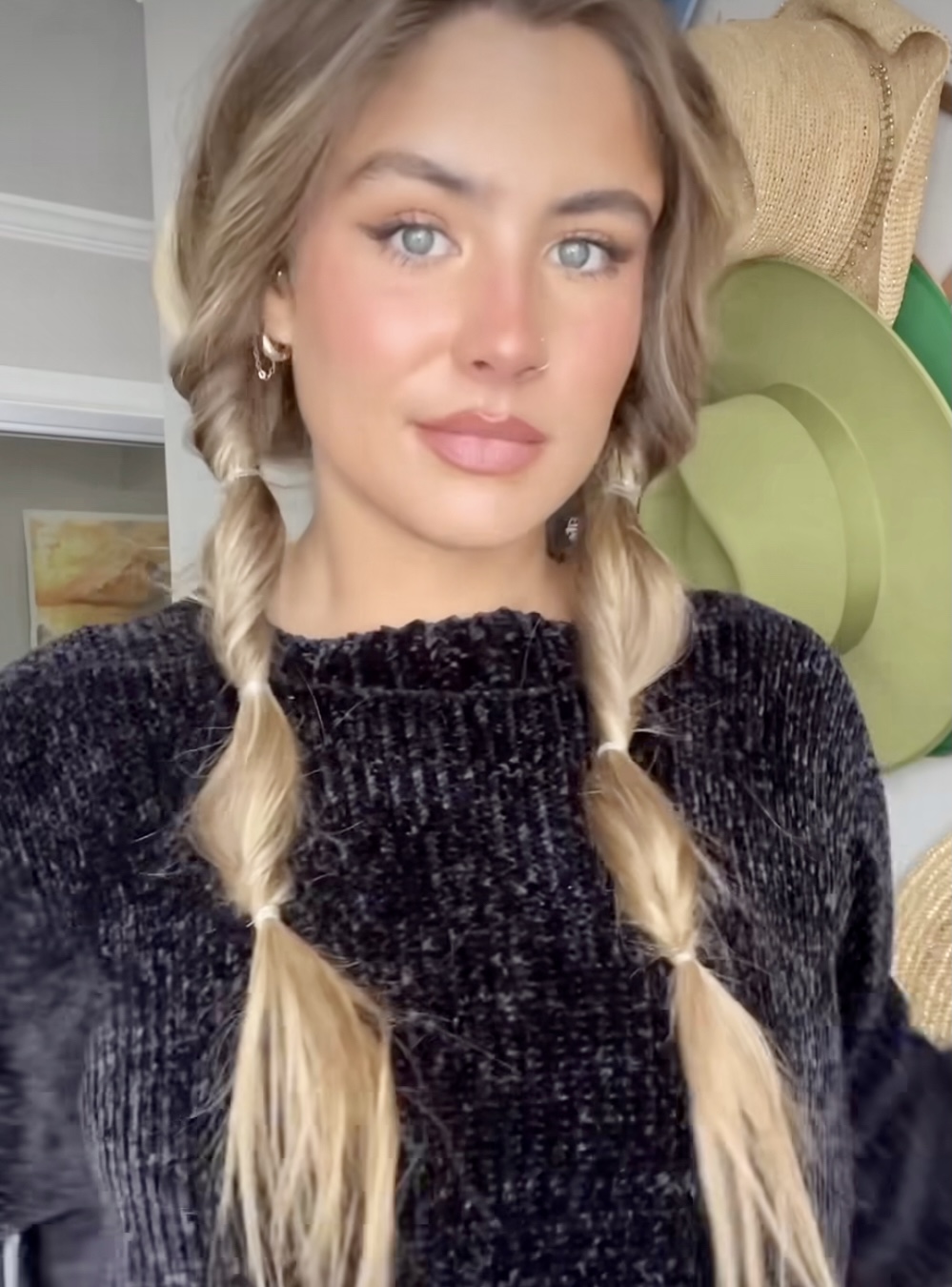 Long hair braids