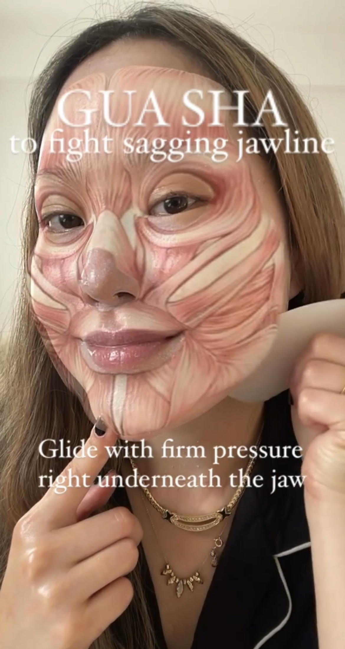 Gua sha for jawline sculpting