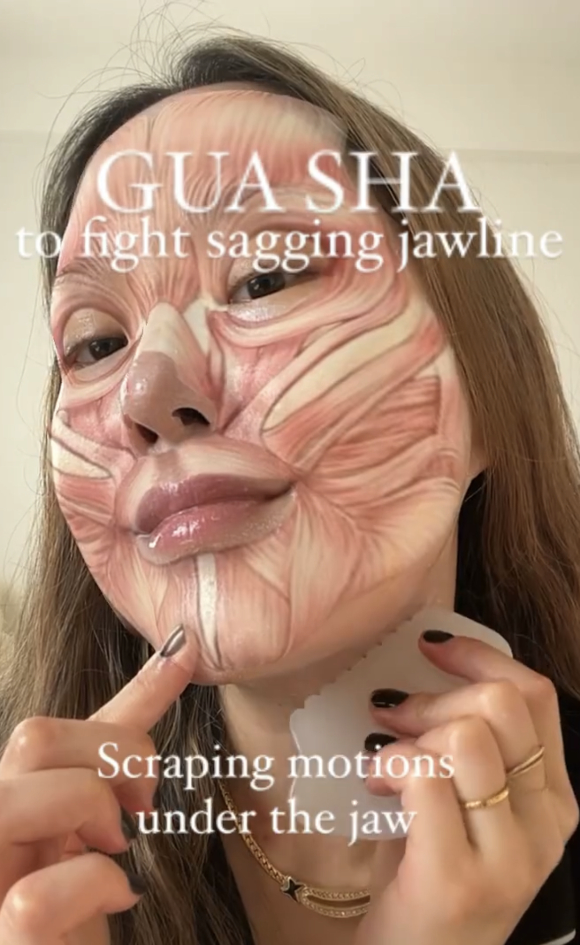 Gua sha for jawline sculpting